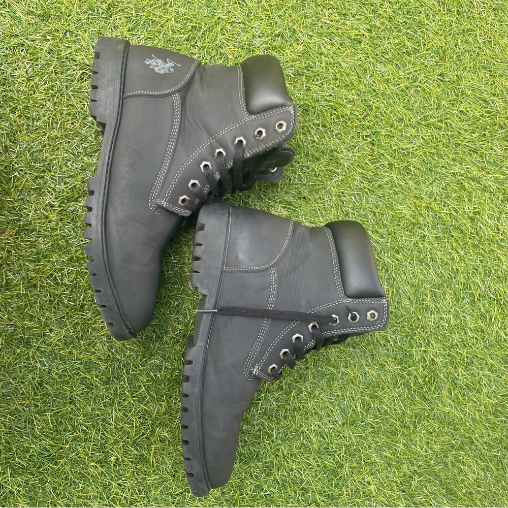 Mens us polo association black Owen high boots size 9